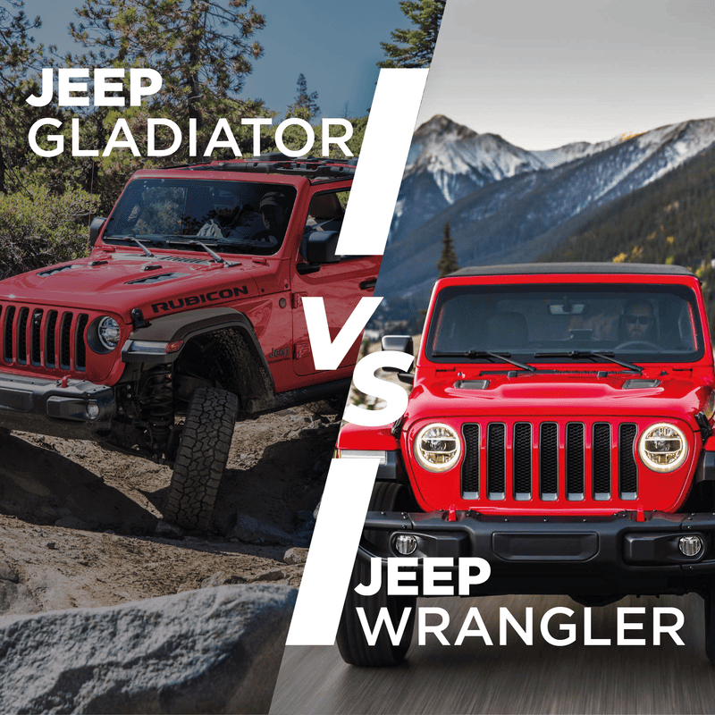 Jeep Gladiator vs Jeep Wrangler